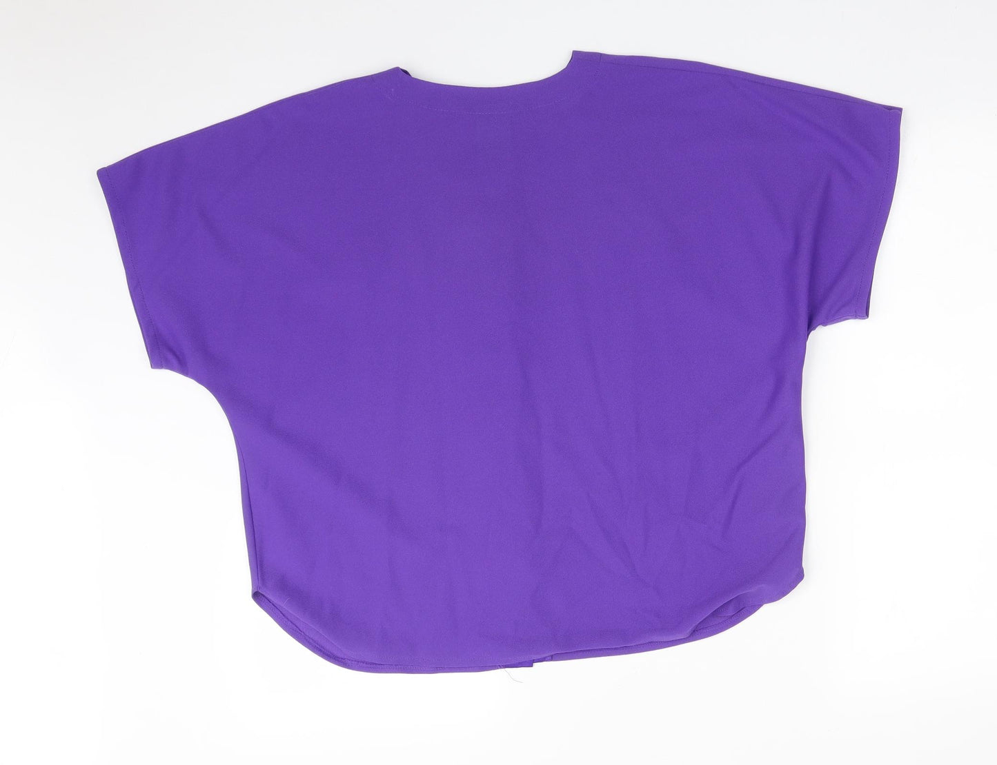 CANDA Womens Purple   Basic T-Shirt Size 16