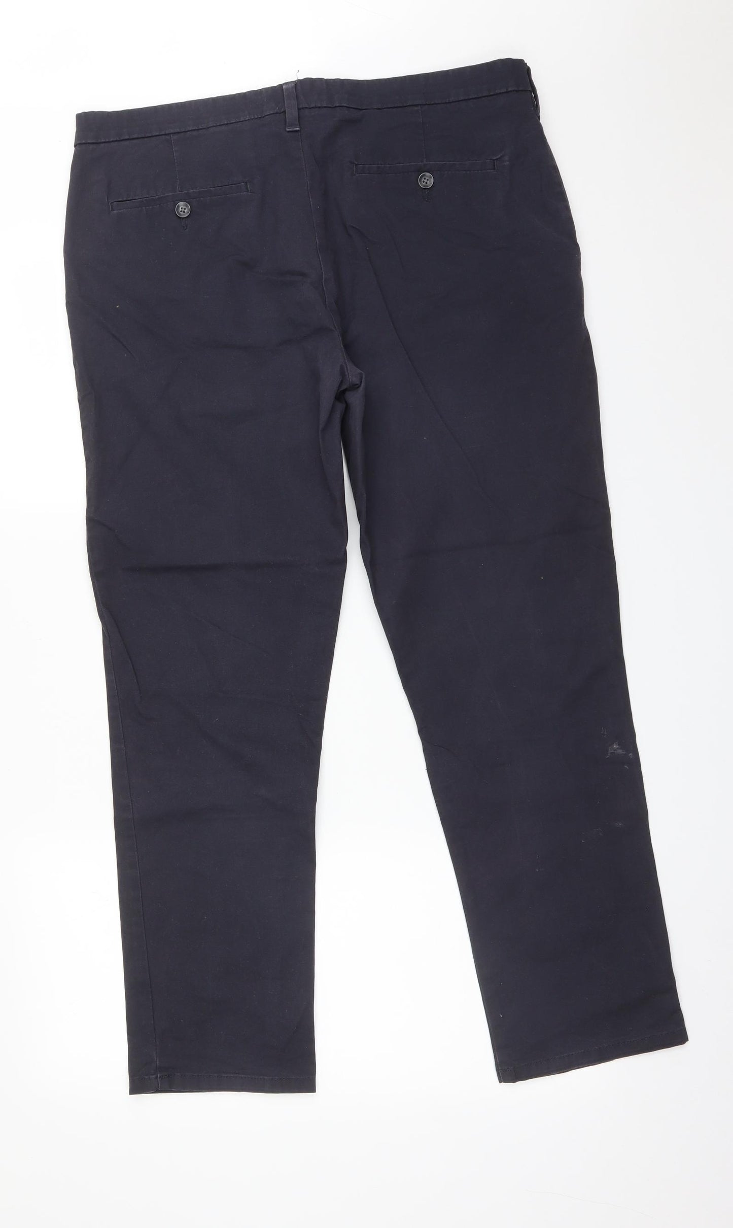 M&S Mens Blue   Chino Trousers Size 36 L29 in