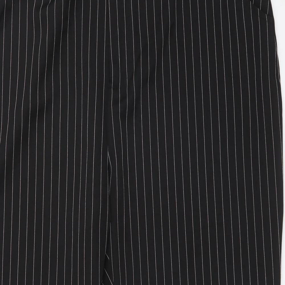 Missguided Womens Black Striped  Bloomer Trousers Size 18 L29 in