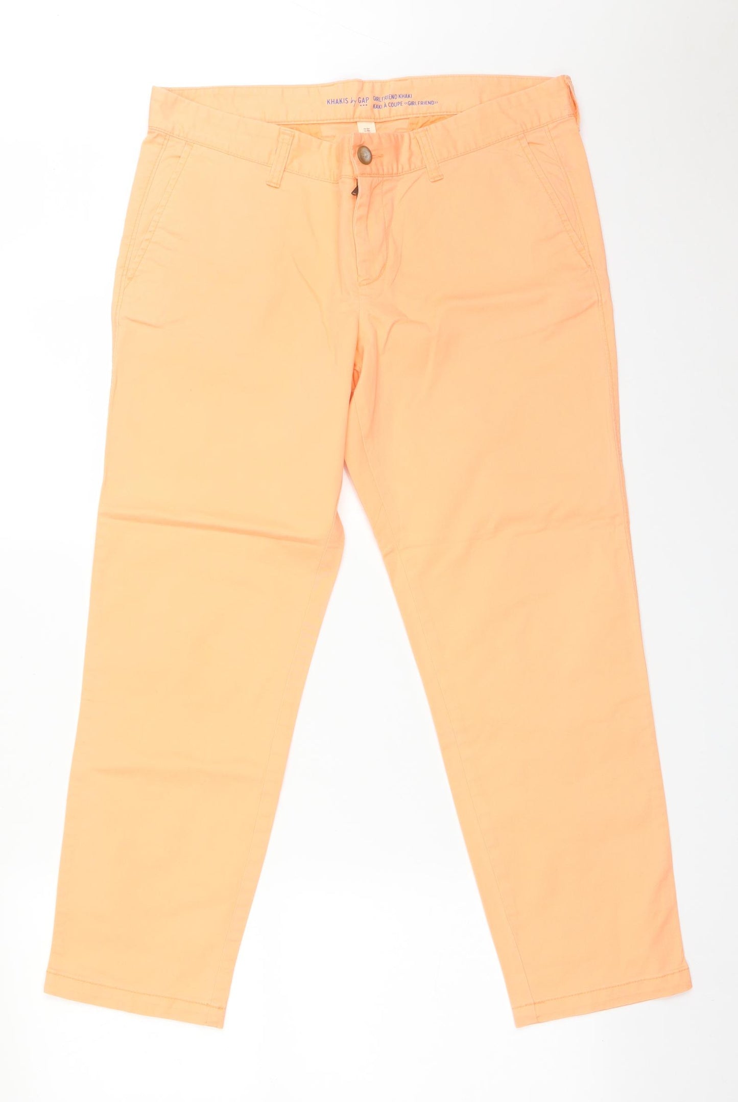 Gap Womens Orange   Chino Trousers Size 8 L27 in