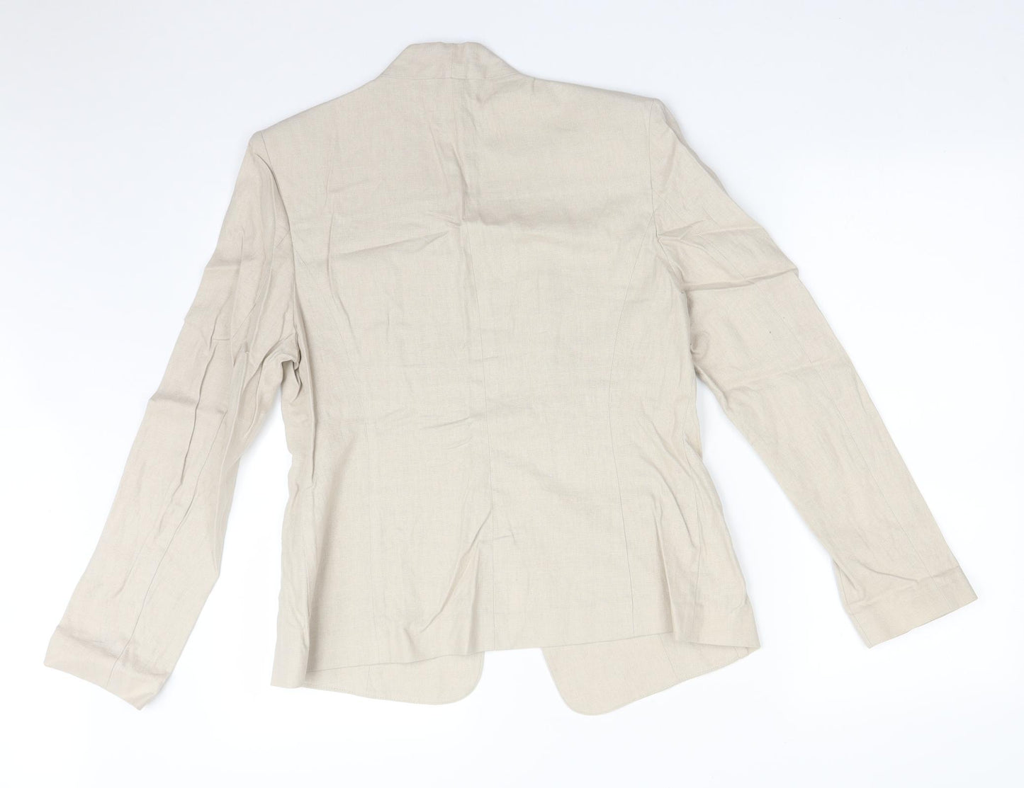 M&S Womens Beige   Jacket Blazer Size 12