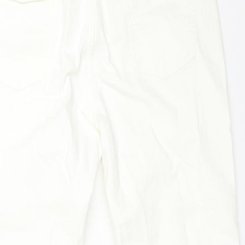 M&S Womens White   Cropped Jeans Size 14