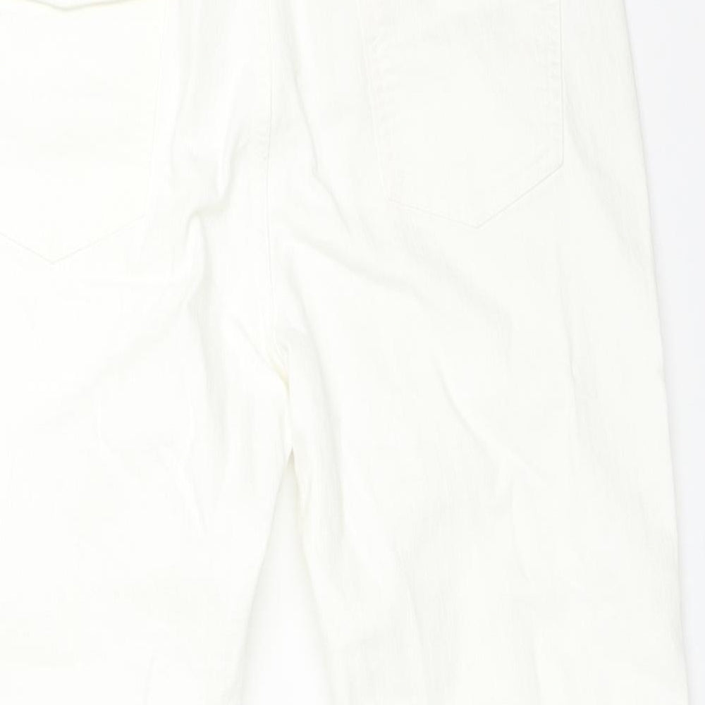 M&S Womens White   Cropped Jeans Size 14