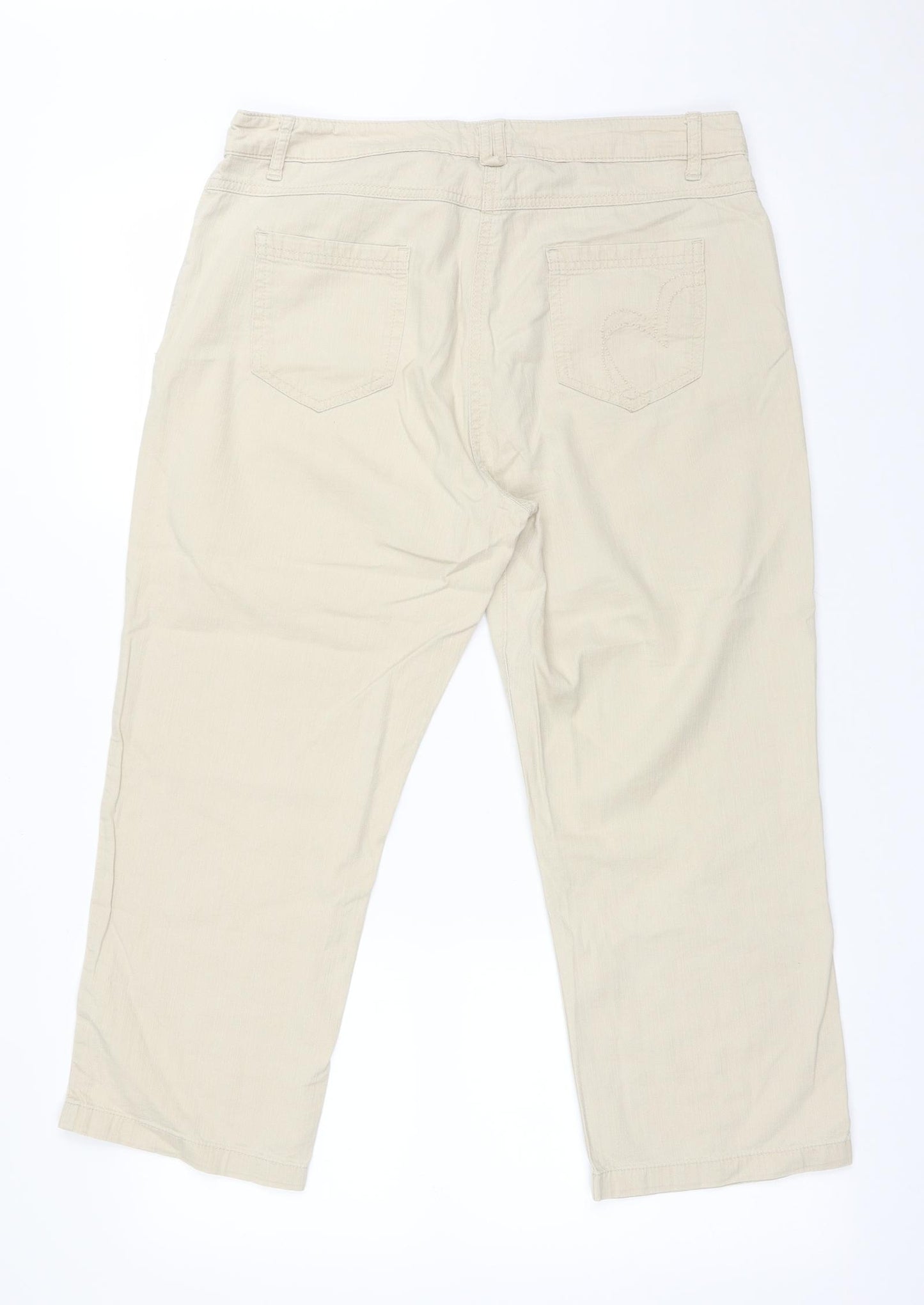 Per Una Womens Beige   Straight Jeans Size 14 L22 in