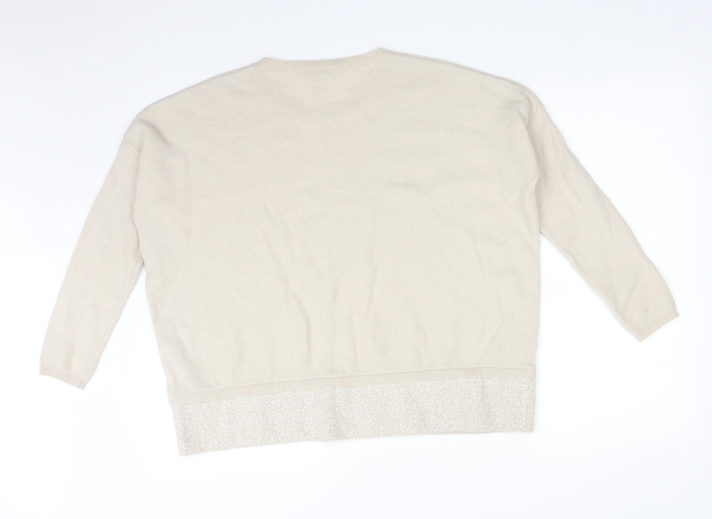 THE WHITE COMPANY Womens Beige   Basic T-Shirt Size S