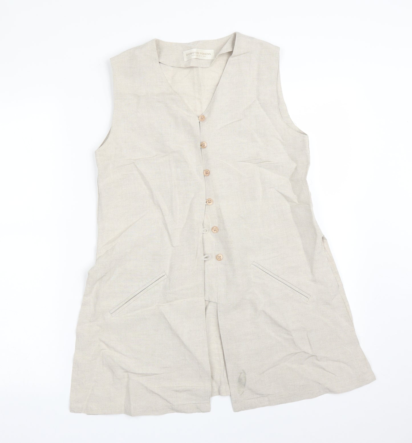 Dorothy Perkins Womens Beige   Basic T-Shirt Size 12