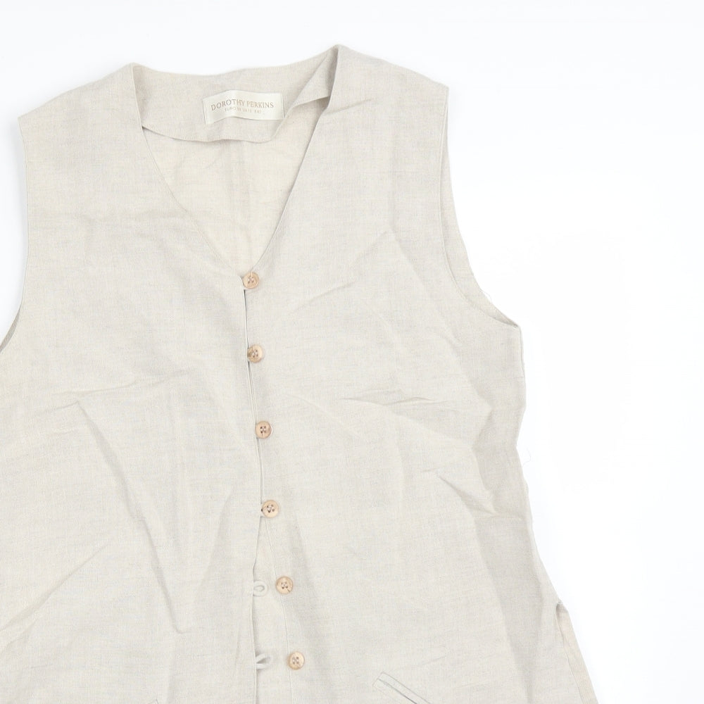 Dorothy Perkins Womens Beige   Basic T-Shirt Size 12
