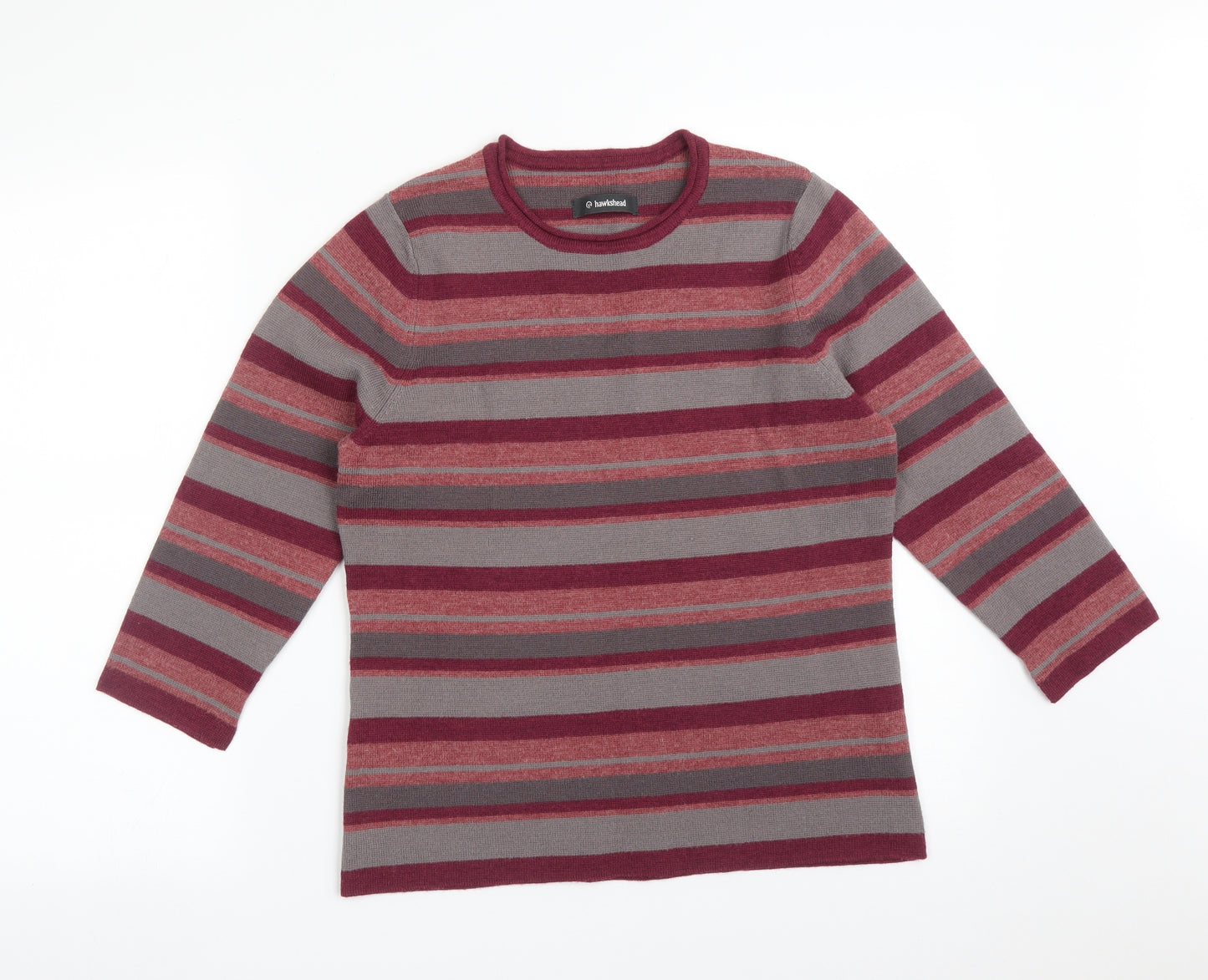 Hawkshead Womens Multicoloured Striped  Basic T-Shirt Size 14