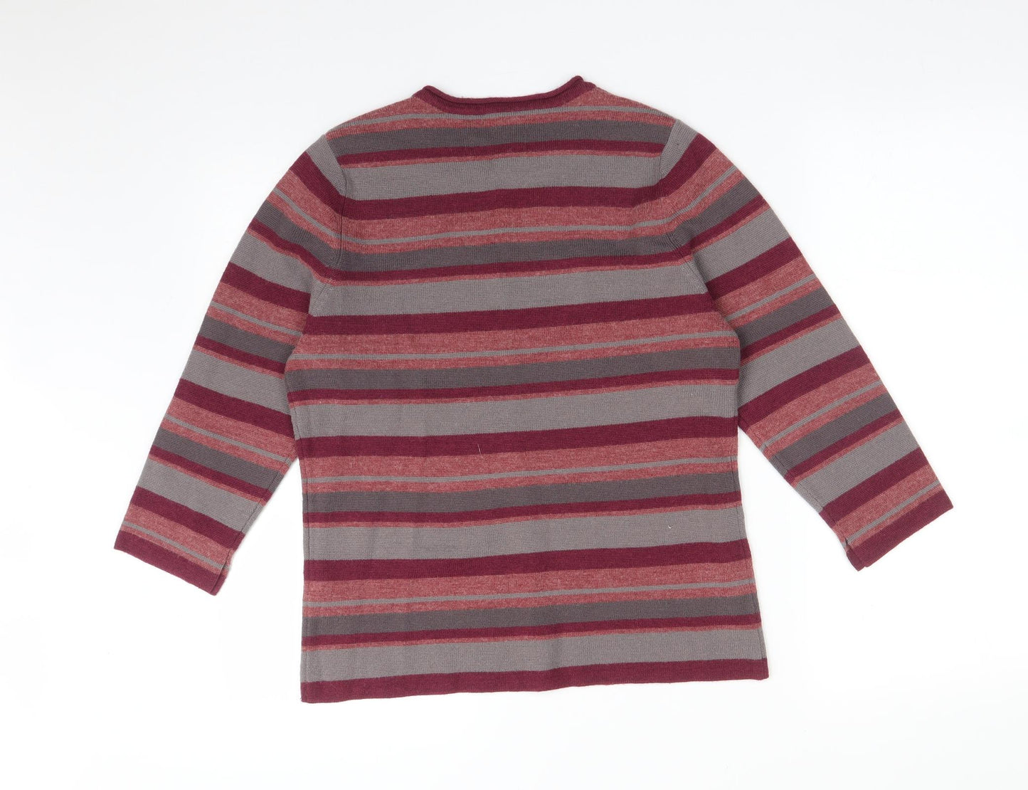 Hawkshead Womens Multicoloured Striped  Basic T-Shirt Size 14