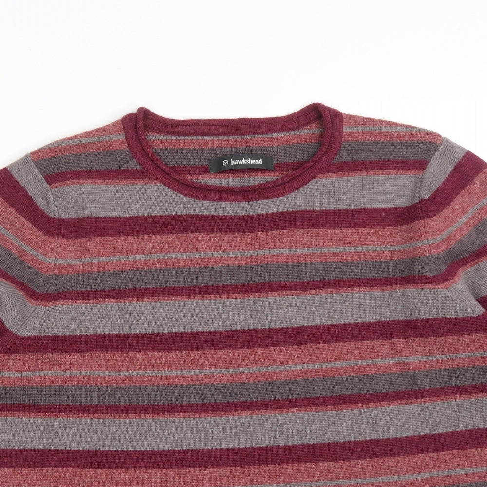 Hawkshead Womens Multicoloured Striped  Basic T-Shirt Size 14