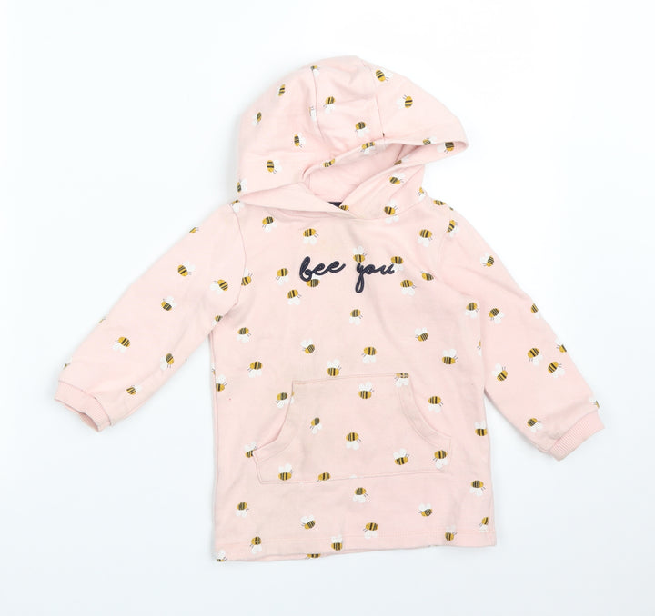 F&F  Pink Animal Print  Pullover Jumper Size 12-18 Months  - BEE YOU