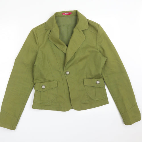 BLACK BAT Womens Green   Jacket Suit Jacket Size XL