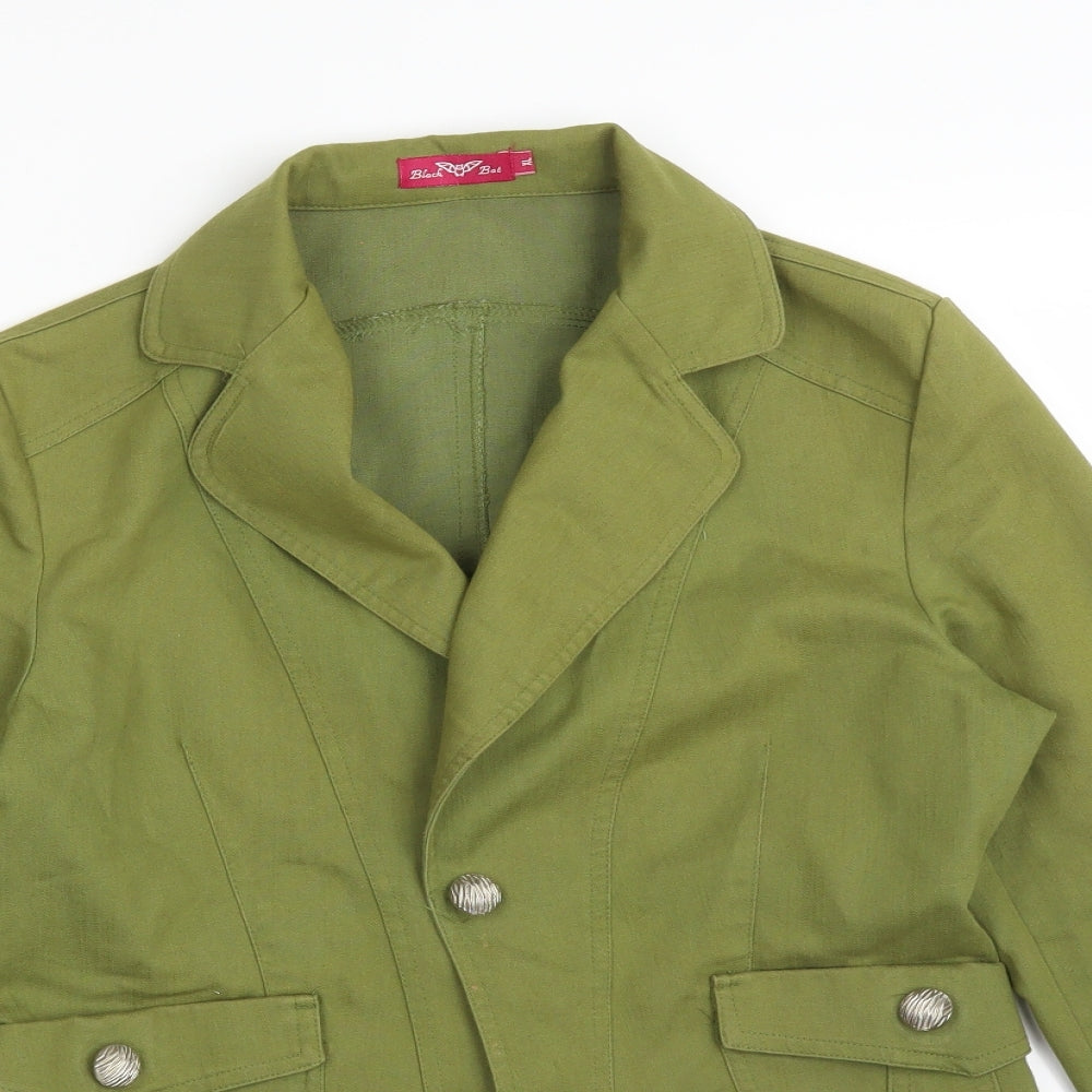 BLACK BAT Womens Green   Jacket Suit Jacket Size XL