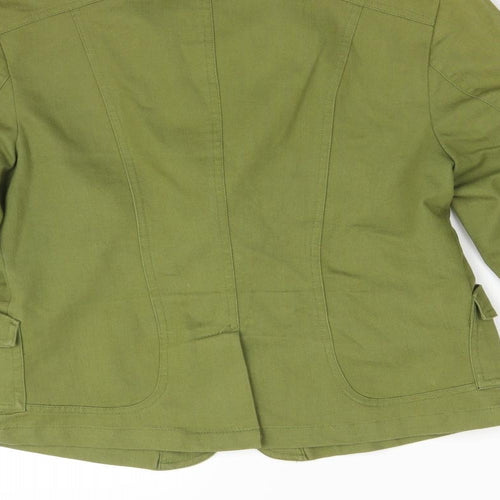 BLACK BAT Womens Green   Jacket Suit Jacket Size XL
