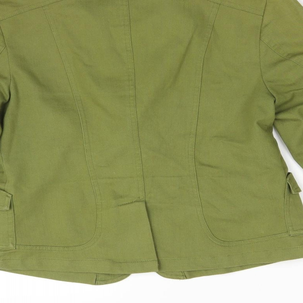 BLACK BAT Womens Green   Jacket Suit Jacket Size XL