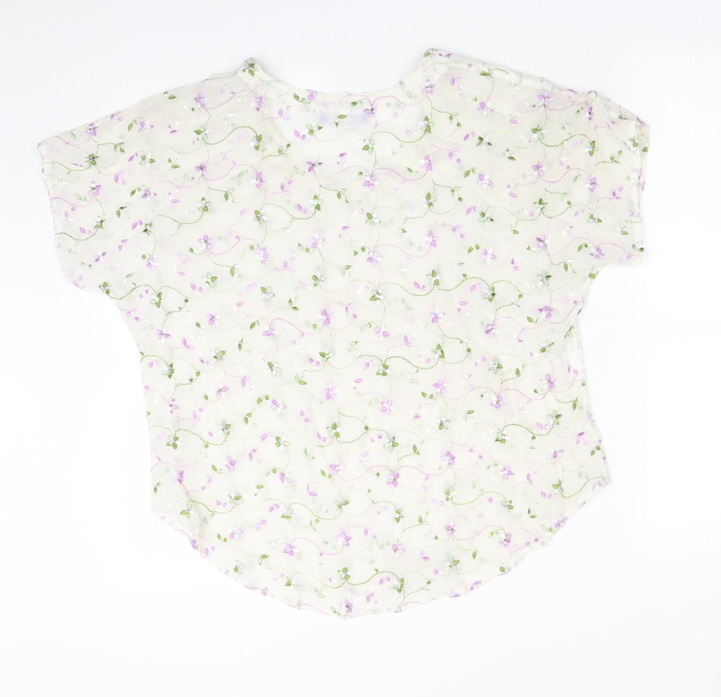 Sahara Womens Multicoloured Floral  Basic T-Shirt Size S