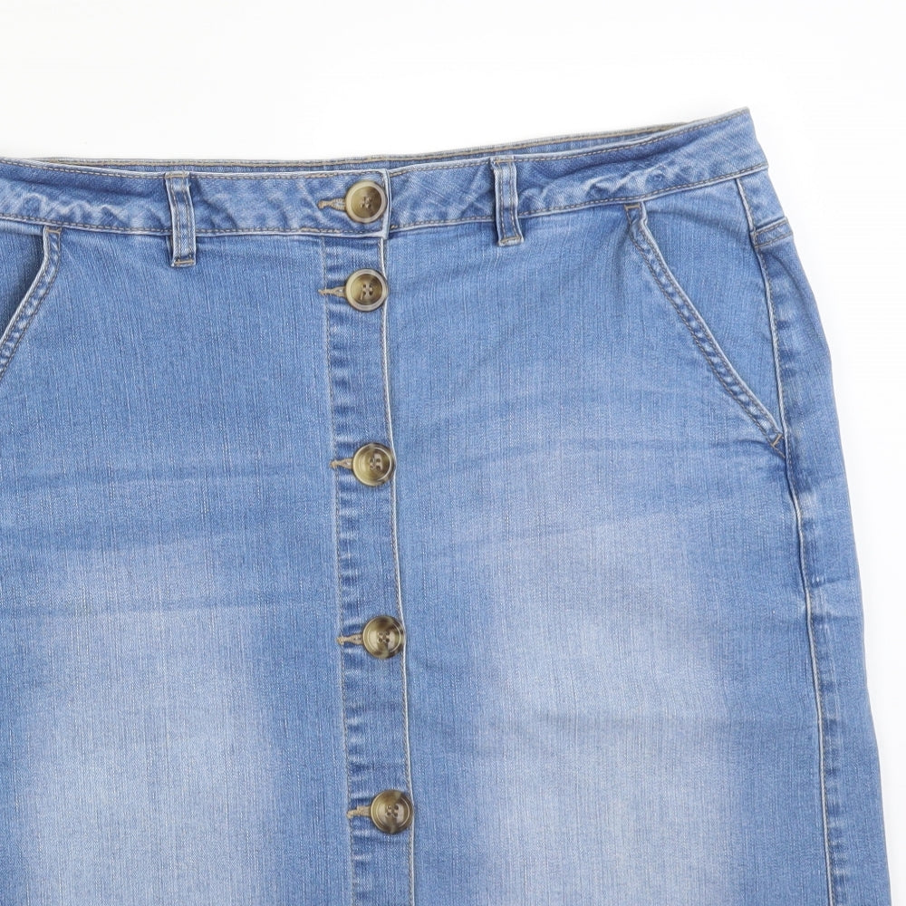 Nutmeg Womens Blue   Straight & Pencil Skirt Size 16