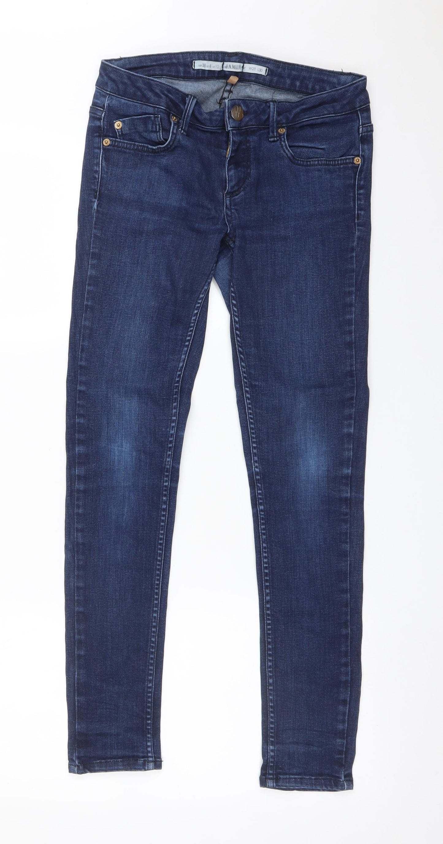 Topshop Womens Blue   Straight Jeans Size 10 L30 in