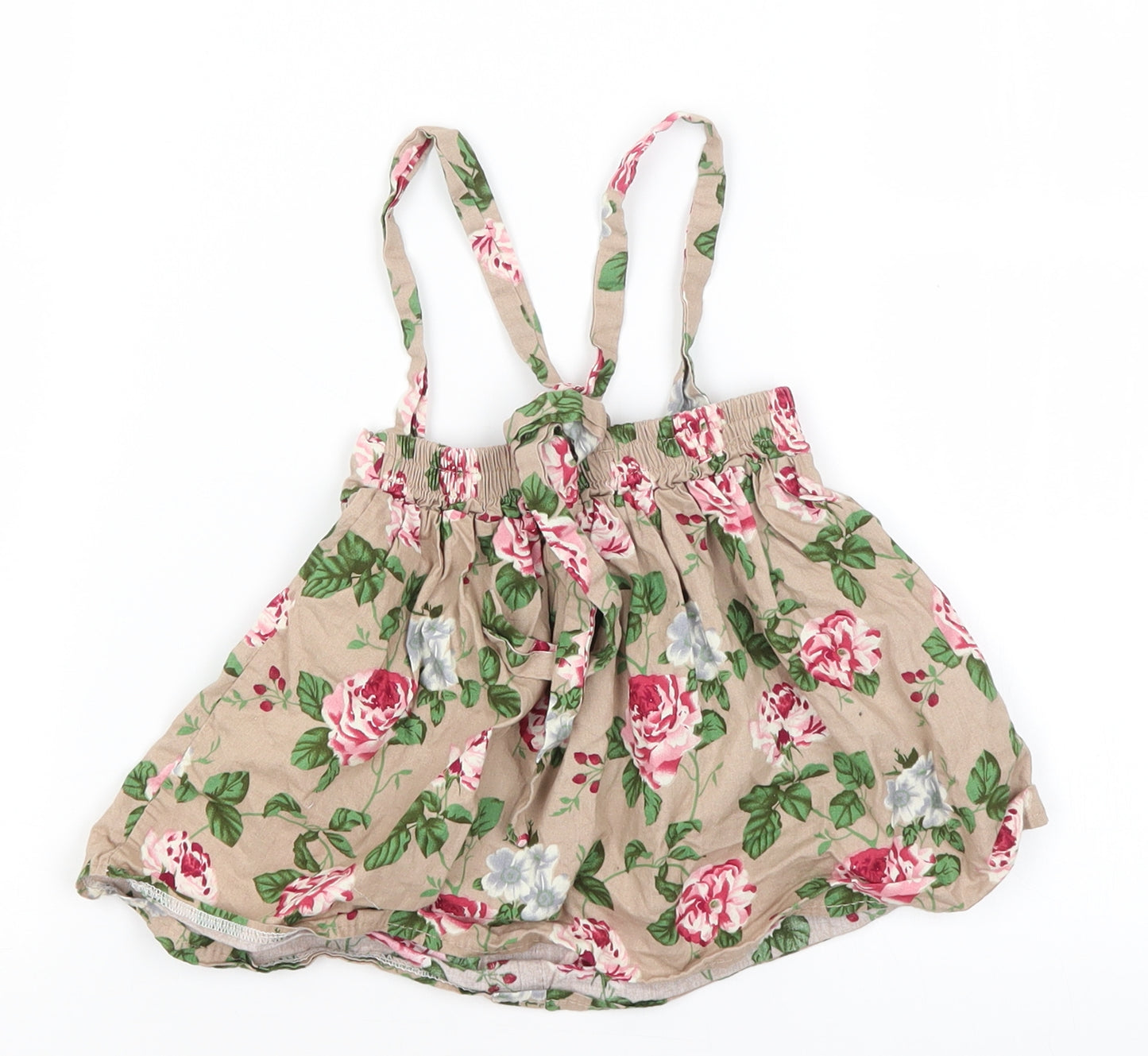 Tong Bei Qi Baby Beige Floral  Flare Skirt Size 24 Months
