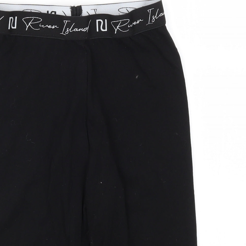 River Island Girls Black   Compression Shorts Size 13-14 Years