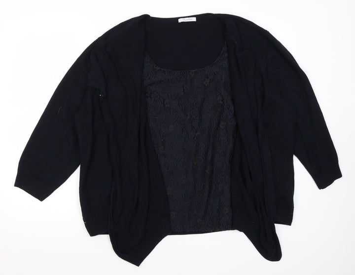 M&S Womens Blue Pullover Jumper Size 22