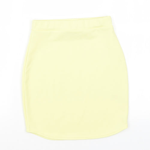 Missguided Womens Yellow   Straight & Pencil Skirt Size 4