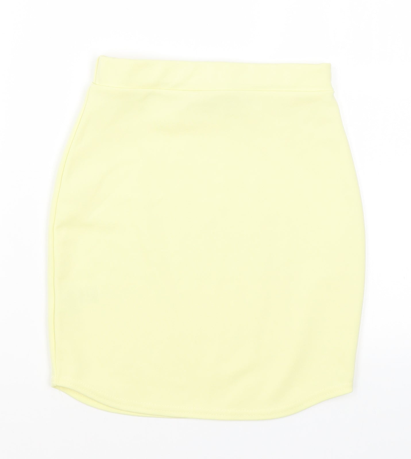Missguided Womens Yellow   Straight & Pencil Skirt Size 4