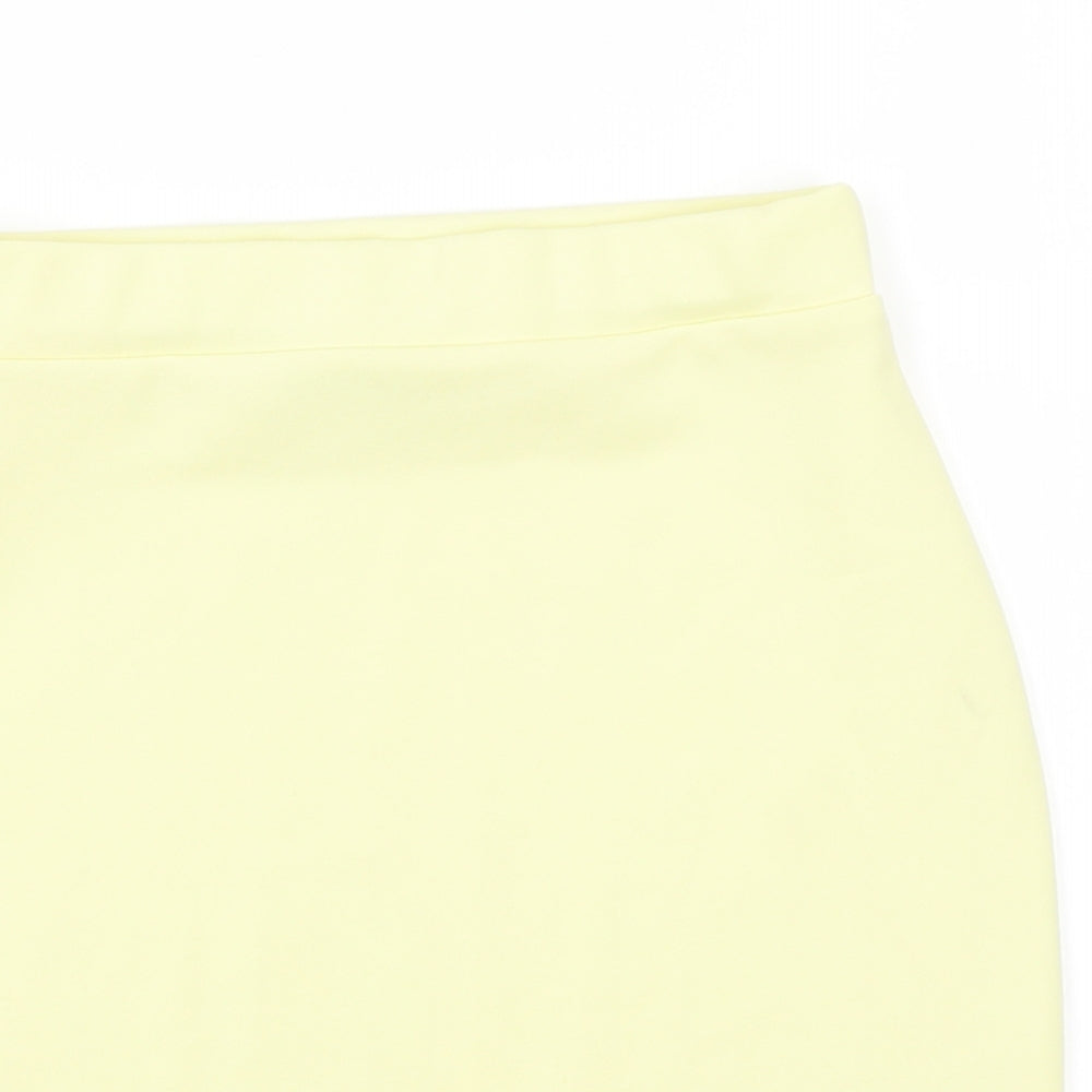 Missguided Womens Yellow   Straight & Pencil Skirt Size 4