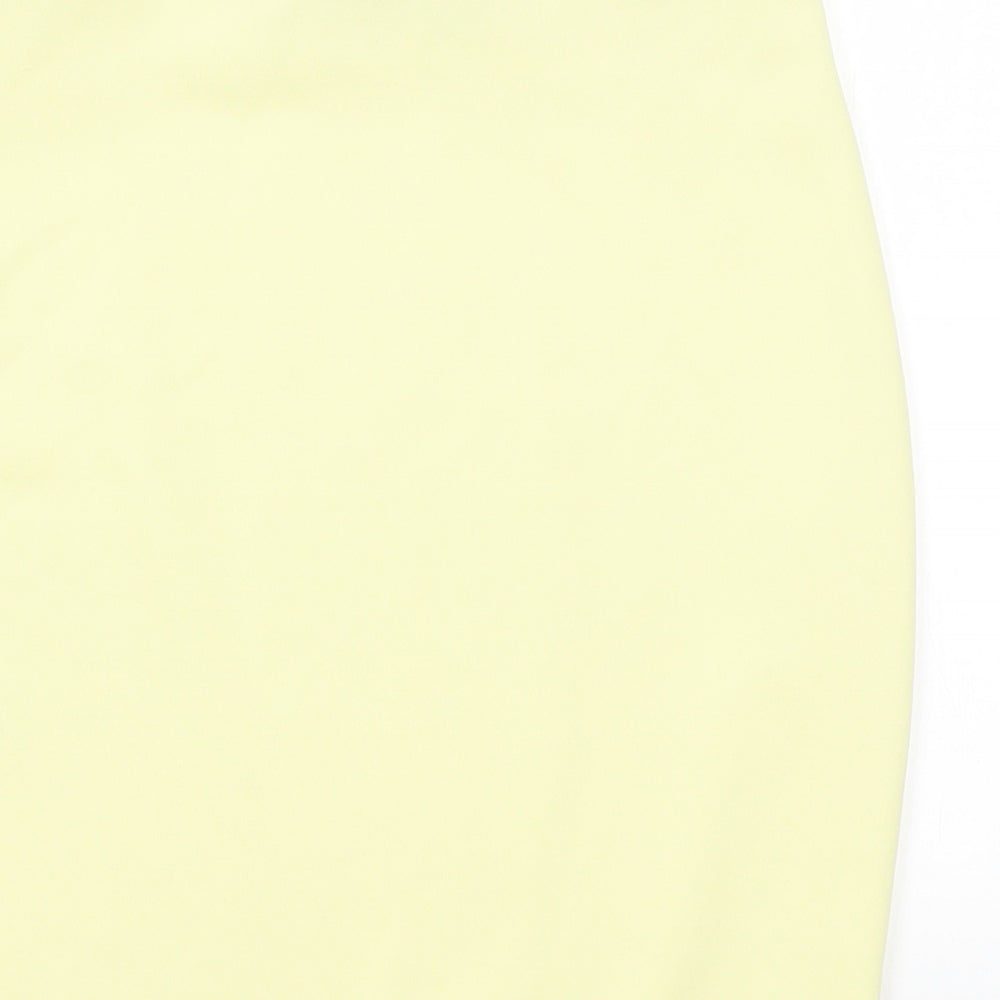 Missguided Womens Yellow   Straight & Pencil Skirt Size 4