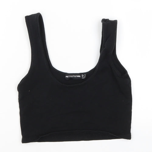 Pretty Little Thing Womens Black   Cropped Tank Size 8