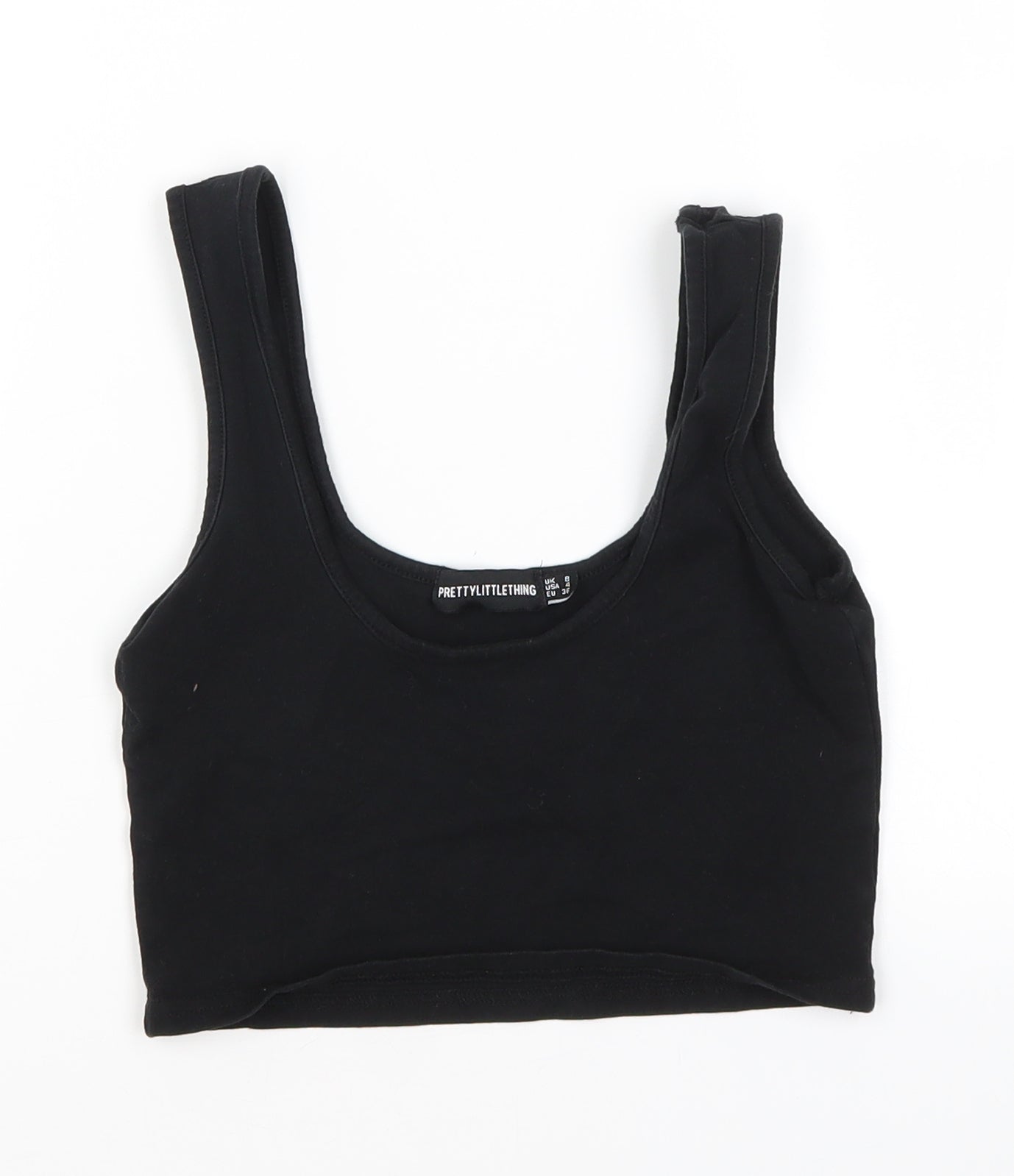Pretty Little Thing Womens Black   Cropped Tank Size 8
