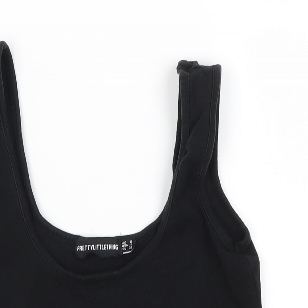 Pretty Little Thing Womens Black   Cropped Tank Size 8