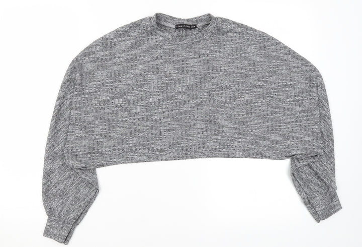 I SAW IT FIRST Womens Grey Pullover Jumper Size S