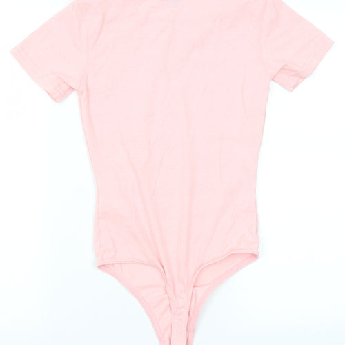 Missguided Womens Pink   Bodysuit One-Piece Size 4