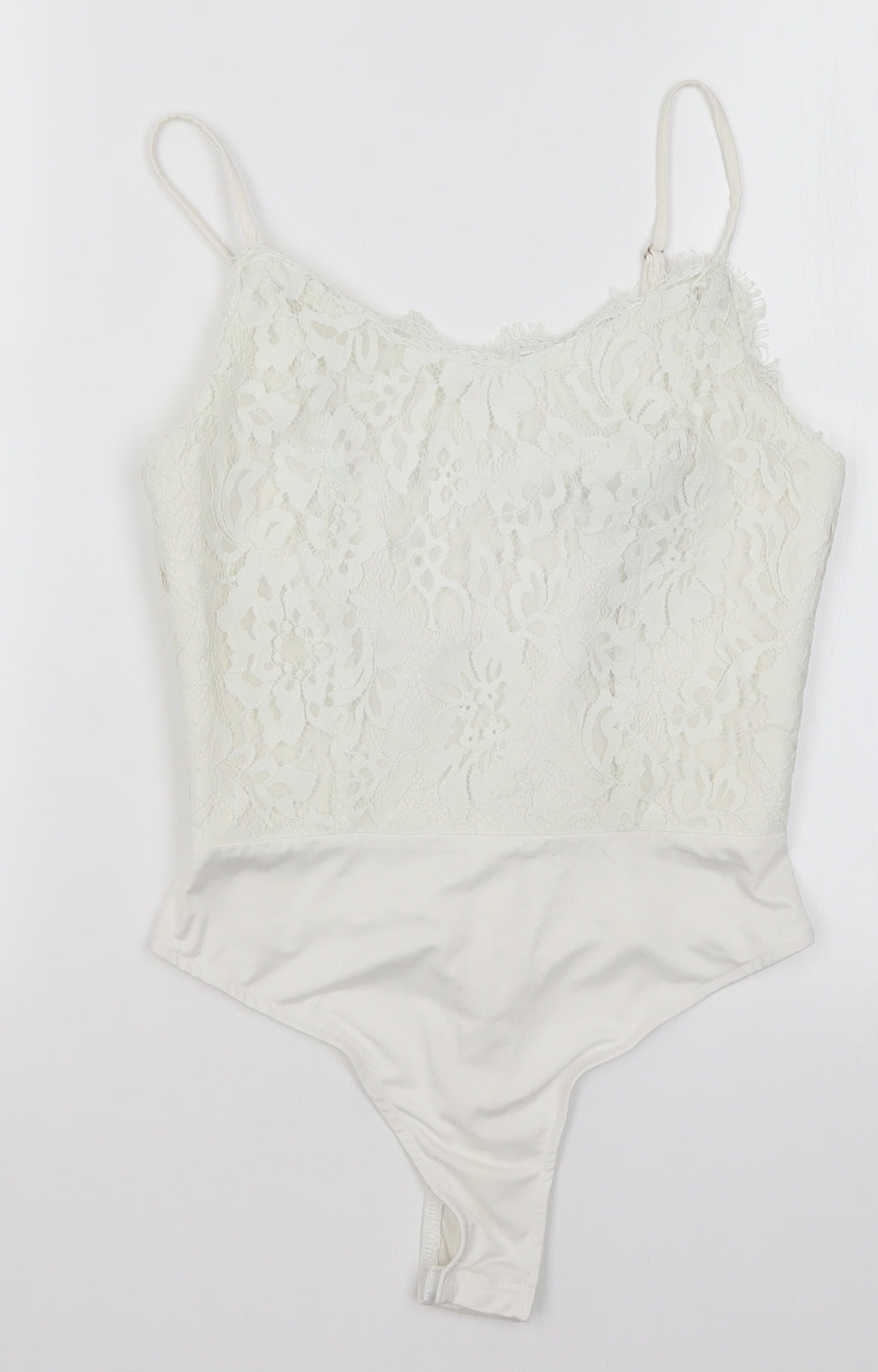 Missguided Womens White   Bodysuit One-Piece Size S