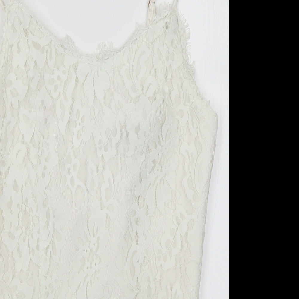 Missguided Womens White   Bodysuit One-Piece Size S
