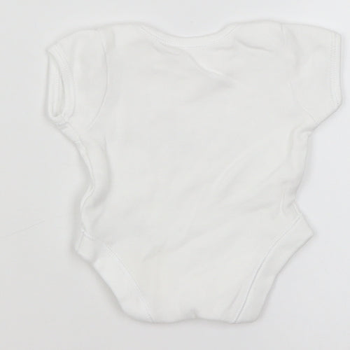 George Baby White   Romper One-Piece Size Newborn  - Elephants