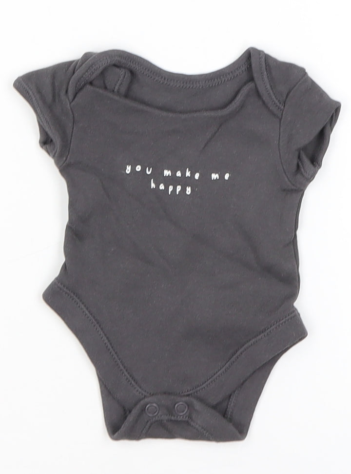 George Baby Grey Romper One-Piece Size Newborn