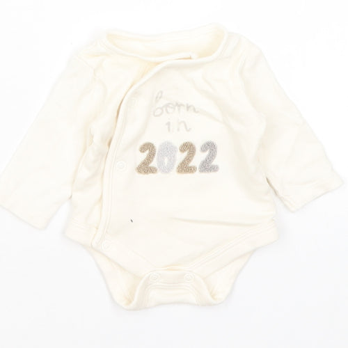 George Baby Ivory   Romper One-Piece Size Newborn  - Born in 2022