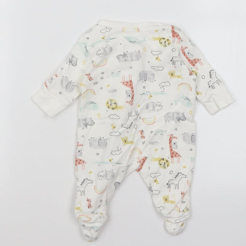 Primark Baby White   Romper One-Piece Size Newborn  - Animals