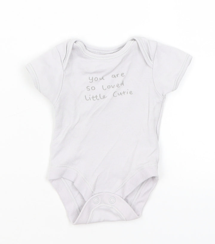 George Baby Grey Romper One-Piece Size Newborn - Little Cutie