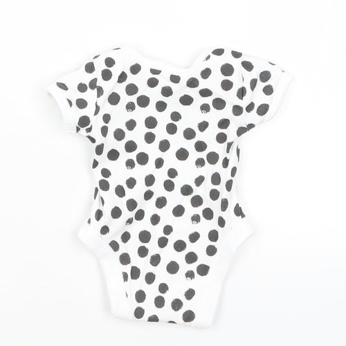 George Baby White Polka Dot  Romper One-Piece Size Newborn