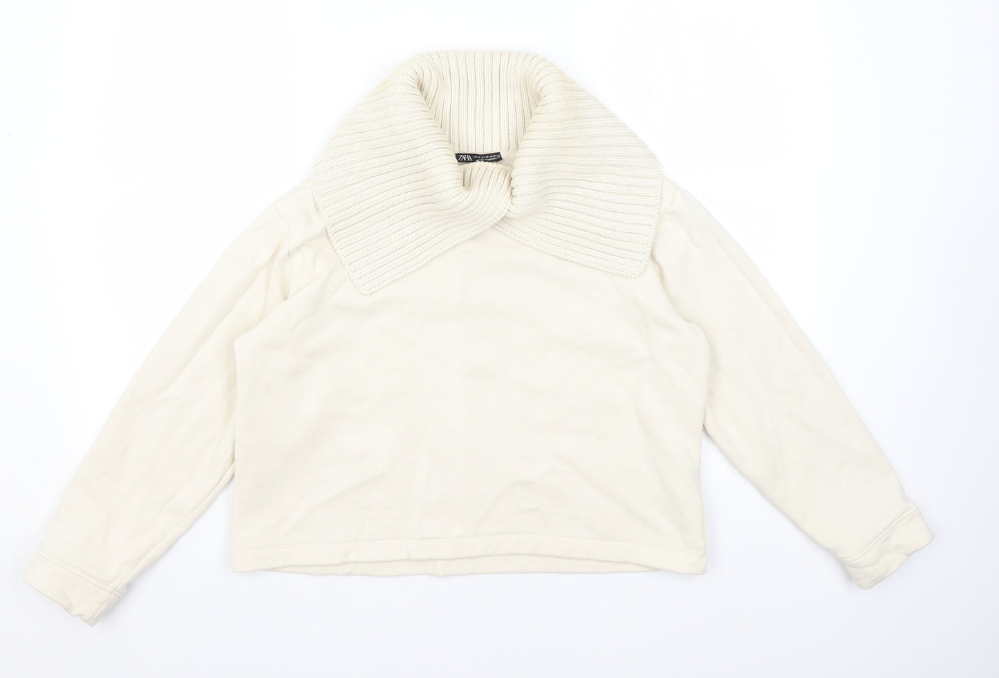 Zara Womens Ivory   Pullover Jumper Size M