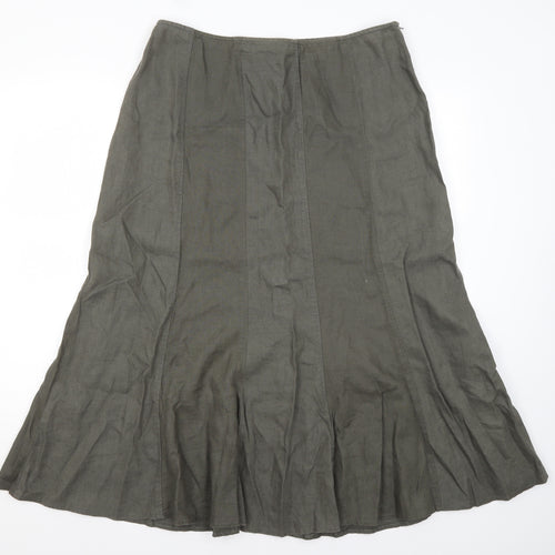 `Per Una Womens Green   Flare Skirt Size 16