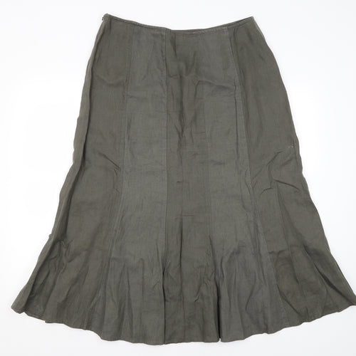 `Per Una Womens Green   Flare Skirt Size 16