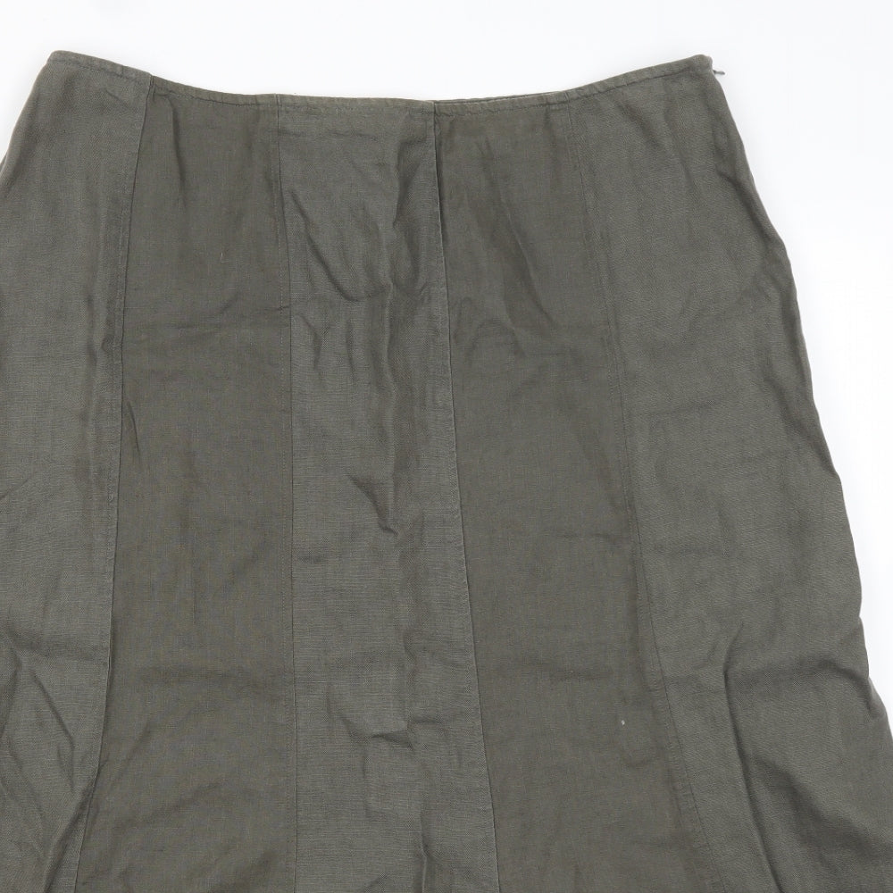 `Per Una Womens Green   Flare Skirt Size 16