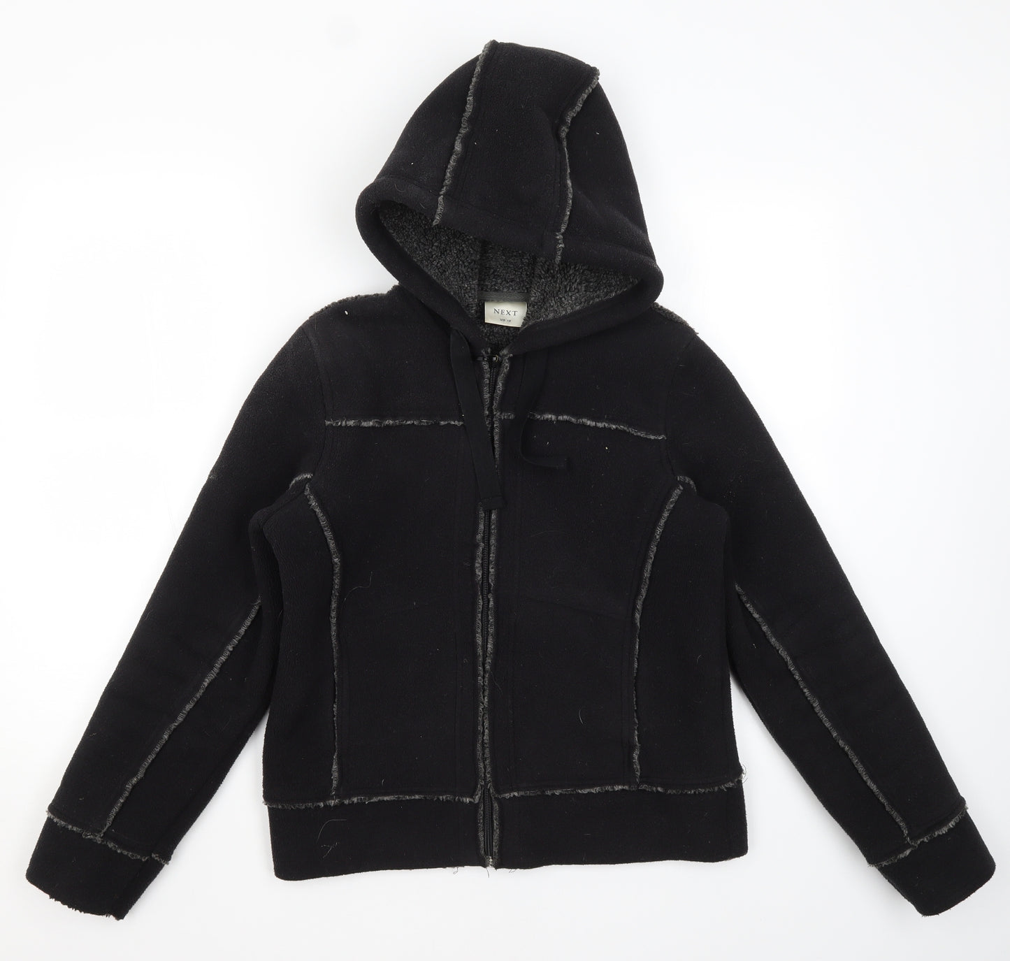 NEXT Womens Black   Full Zip Hoodie Size 14