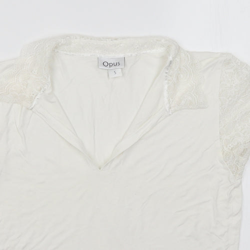 OPUS Womens White   Basic T-Shirt Size S