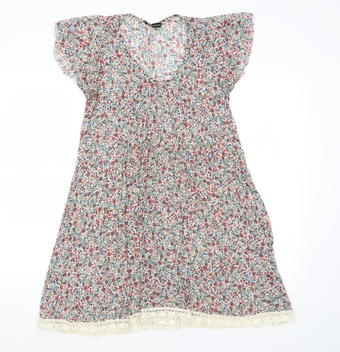 Vie Nocturne Womens Beige Floral  A-Line  Size S