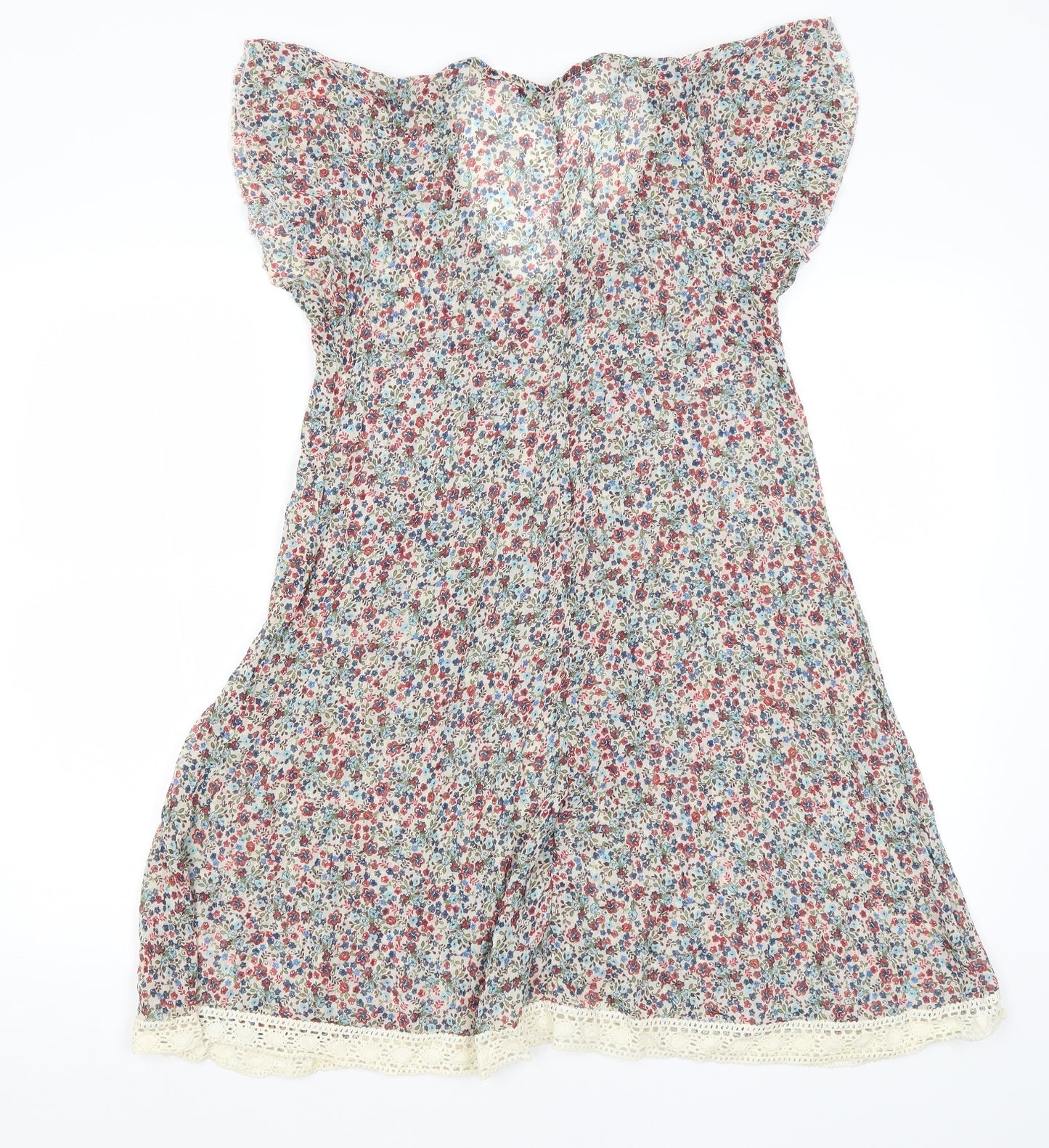 Vie Nocturne Womens Beige Floral  A-Line  Size S